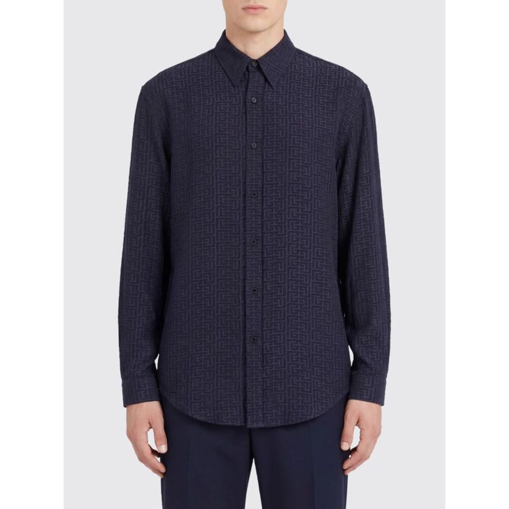 Balmain Shirt Men Blue